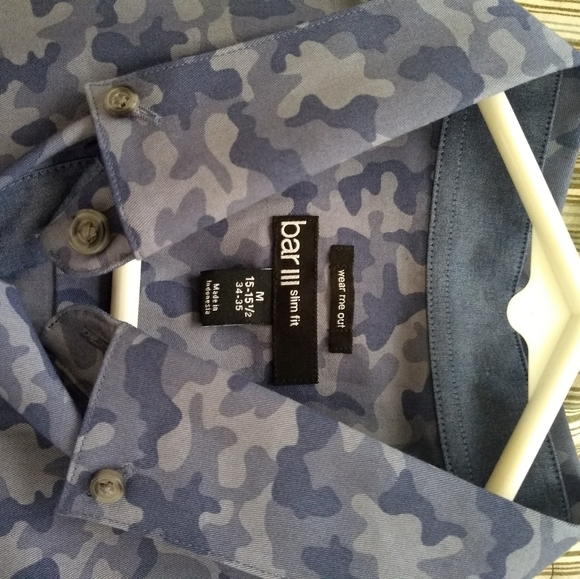 New! Bar lll Slim fit long sleeve shirt Medium - Picture 2 of 5